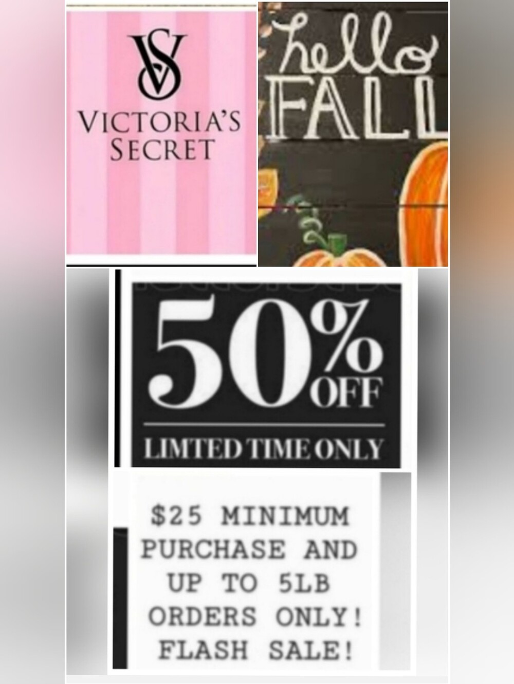 50% Off Victoria's secret ENTIRE CLOSET!! HELLO FALL SALE!